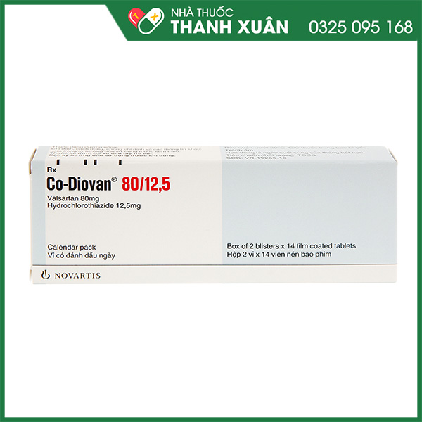 Thuốc điều trị tăng huyết áp Co-Diovan 80/12.5 mg